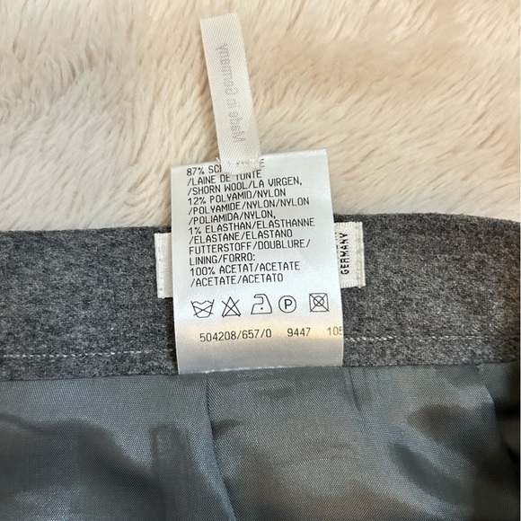 Hauber made in Germany | Woolmark Blend Gray Pinstripe Pencil Skirt Size 14 - Picture 10 of 12